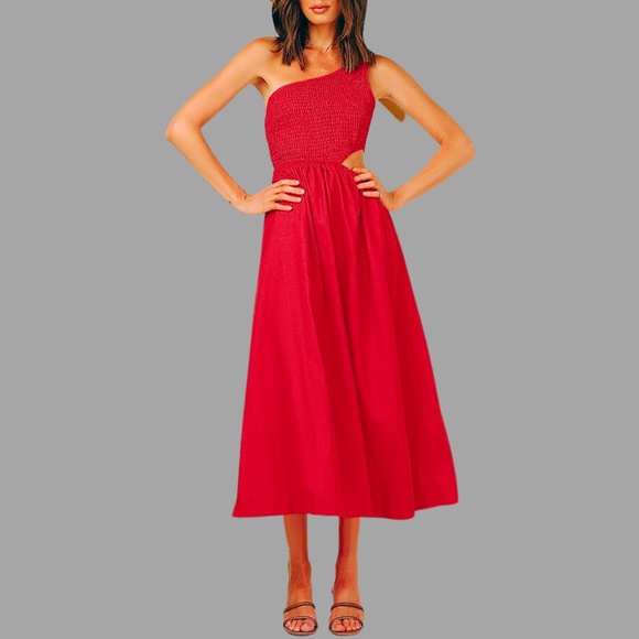 Anarabess One Shoulder Cutout Sundress - Picture 2 of 15